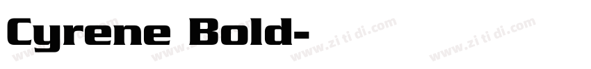 Cyrene Bold字体转换